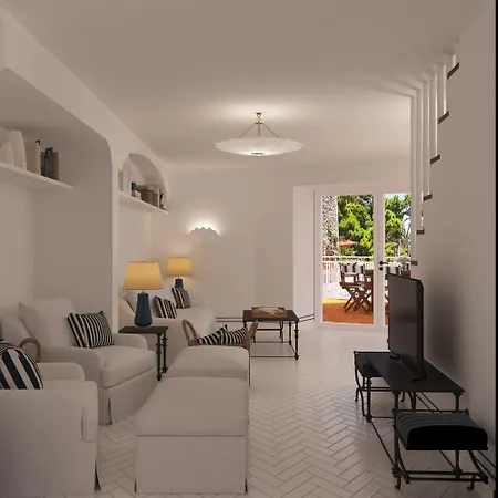 Tenuta Saracena Capri, Private Front Estate With Panoramic Pool 卡普里